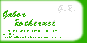 gabor rothermel business card